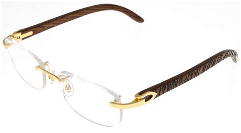 cartier wood frames|cartier wood rimless eyeglasses.